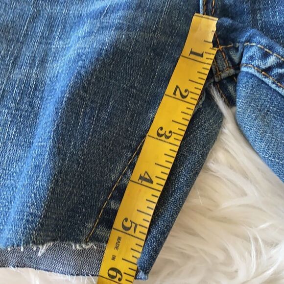 True Religion Joey Man Made Denim Cutoff Shorts - Picture 11 of 13